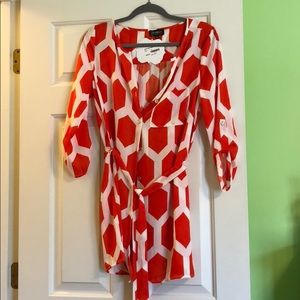 Orange honeycomb “shirt/dress” - I call it a tunic